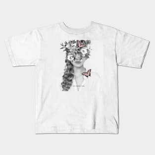 Art Face flower design Kids T-Shirt